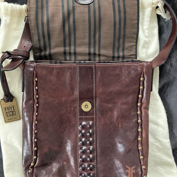 RARE Frye Roxanne Magazine Crossbody and Wallet in Dark Brown - Picture 8 of 16